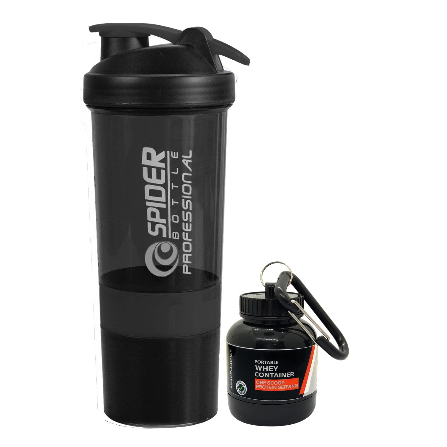 COOL INDIANS Combo Pack of Shaker with WHEY Portable Protein OR Supplement Powder Carrying Container|BPA-Free and 100% Leak-Proof Shaker Bottle (Shaker Bottle + WHEY Protein Container) (Black) (B09TTDS52N) Amazon Price History, Amazon Price Tracker
