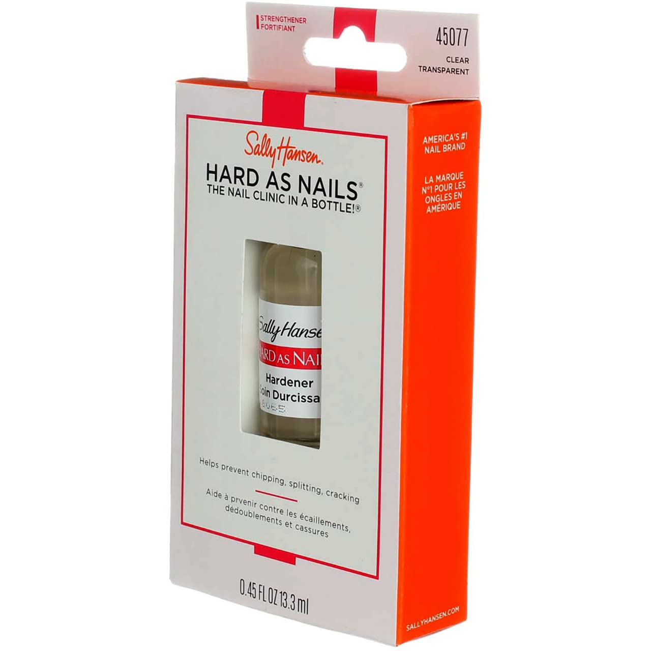 Sally Hansen Hard As Nails Strengthener Clear 0.45 Ounce (Pack of 6)
