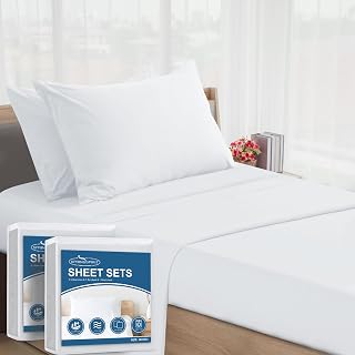 SPRINGSPIRIT Cot Sheets 30" x 75" x 9", 4 Piece Cot Sheet Set (2 Pack)