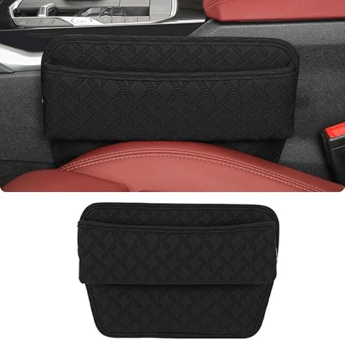 LSWAXN Car Seat Gap Filler Storage Box for Alfa Romeo Tonale/Tonale Veloce/Tonale Speciale, Storage Console Side Pocket Multifunctional Crevice Stowing Tidy Interior Accessori,A Black