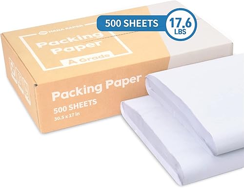 Miniatura 8 de HANA PAPER Hojas de papel de embalaje de tamaño grande de 30.5 x 17 pulgadas (250 hojas, 9.5 libras) para mudanza, un grado de papel de periódico