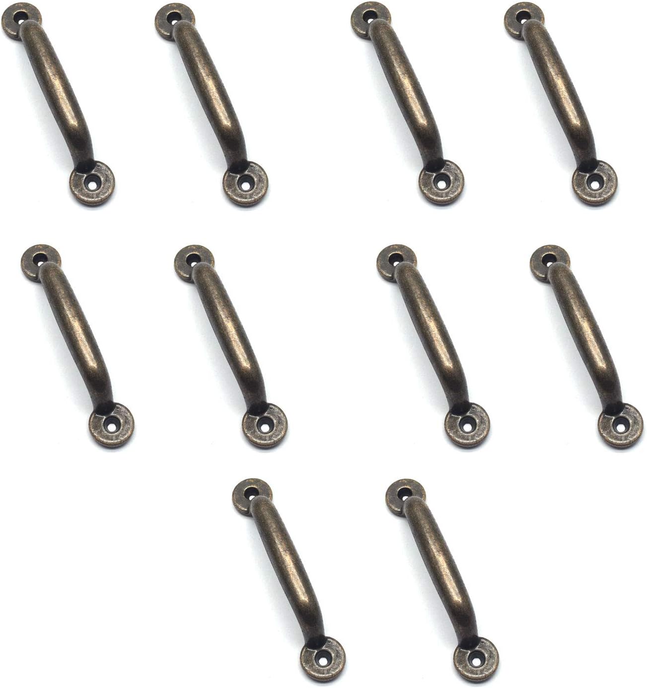 T Tulead 10PCS Vintage Knobs Box Pull Handle Tray Handle Bronze