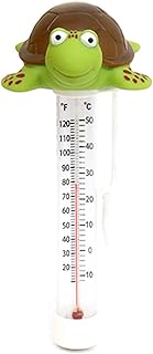 MISNODE Floating Pool Thermometer, Pond Water Thermometer with String, Easy Read Large Size, Shatter Resistant, for Outdoor & Indoor Swimming Pools, Spas and Hot Tubs (Turtle)