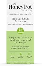 The Honey Pot Company 7 Day Boric Acid & Herbs Suppositories - Maintains and Balances Healthy Vaginal pH, Manages Odor, Hydrates, & Moisturizes - Gynecologist Tested