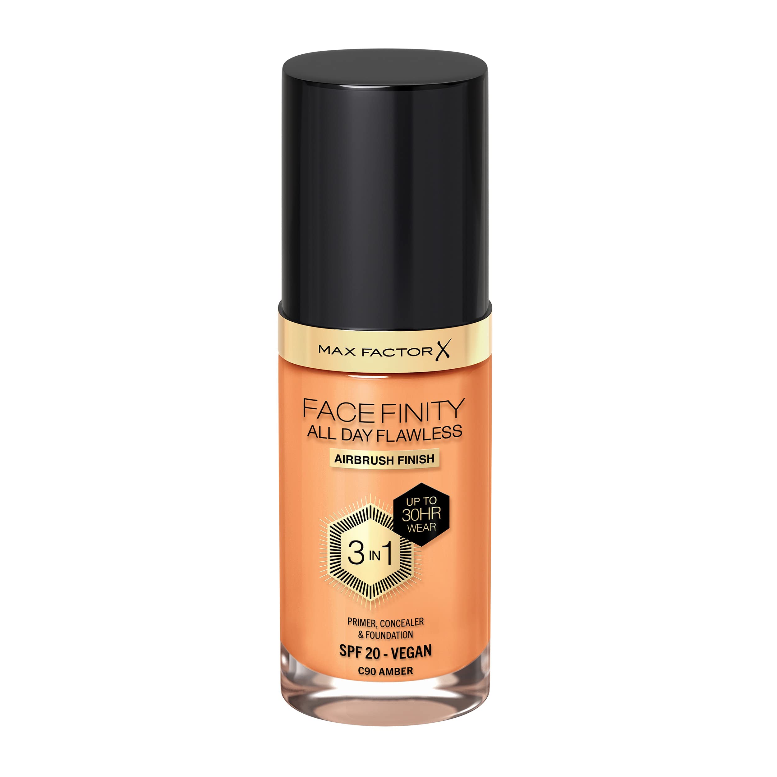 Max Factor Facefinity All Day Flawless 3-in-1 Vegan Foundation - Orange - 30ml