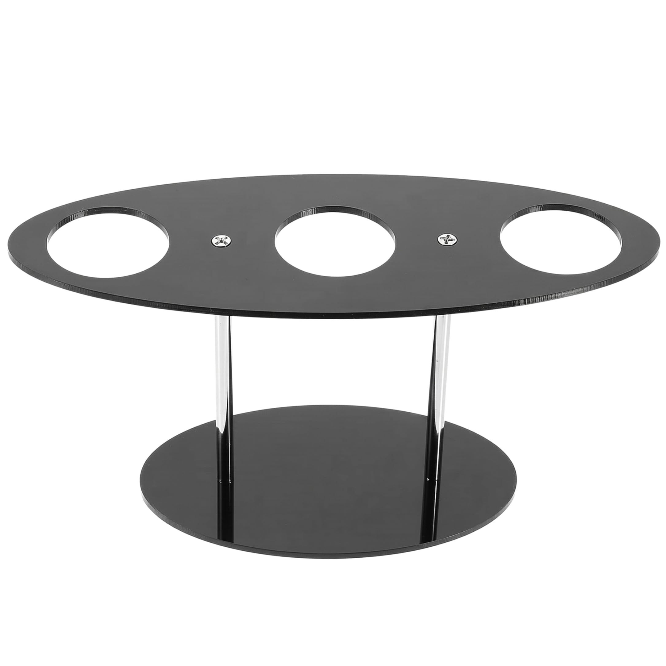 Tsawntd Ice Cream Cone Holder, 3-Hole Cone Holder Stand Detachable Acrylic Ice Cream Stand for Home Shop Party, Black