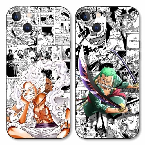 2 Confezioni Custodia per iPhone 13/iPhone 14 6.1 Anime Hunter × Hunter Protezione Case Manga Killua Zoldyck Hisoka Cartone Cover Disegno Morbida Antiurto TPU Compatibile con iPhone13/14