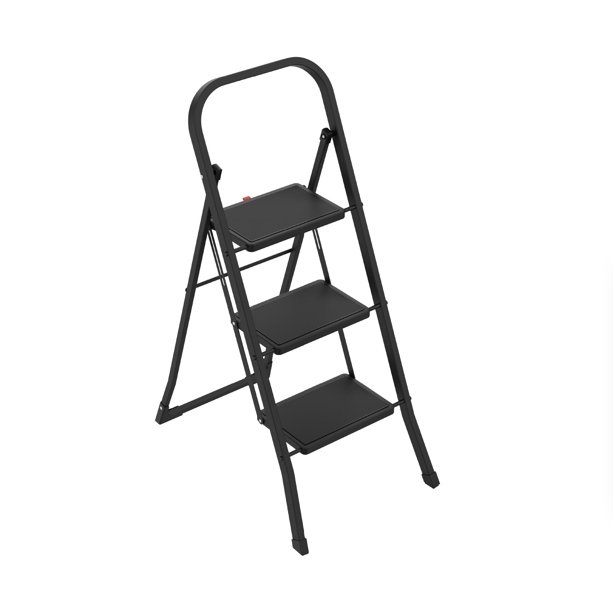 Amig Échelle Pliable 3 Marches Acier Noir 106x72x46 cm