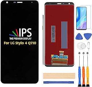 Compatible with LG Stylo 4 Q710 LCD Display Screen Replacement,for LG Stylo 4 / Q Stylus Q710 Q710MS Q710AL Q710US Display LCD Panel Repair Parts Kit,with Tempered Glass+Tools (Black no Frame)