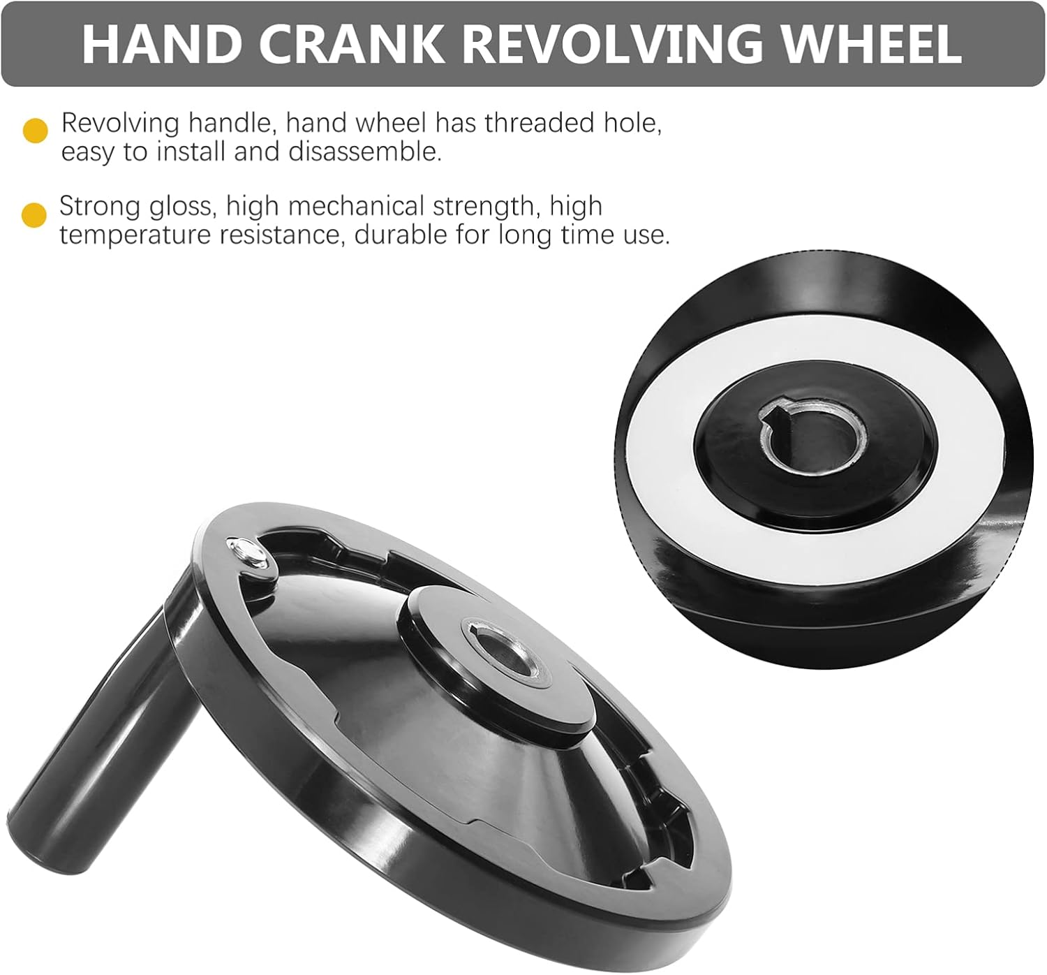 Round Hand Wheel Mechanical Crank Handle Versatile Disassemble Wheel for Industrial Tools and Grinders and Lightweight Design for Repetitive Rotational Movements