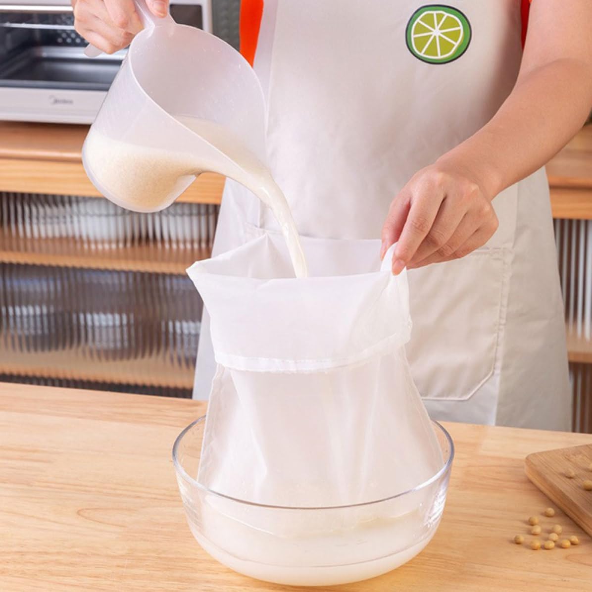 10pcs Nylon Filter Bags for Nut Milk and Fruit Wine Kitchen