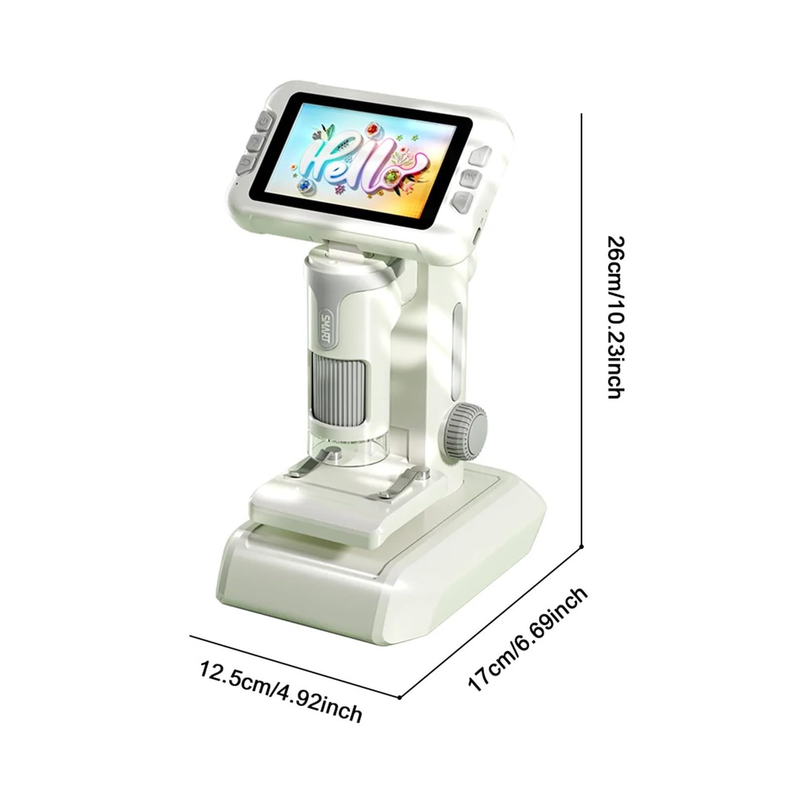 Microscopio digitale for bambini P01 - Da tavolo e portatile, staccabile, Strumenti ampiamente utilizzati(P01 Green)
