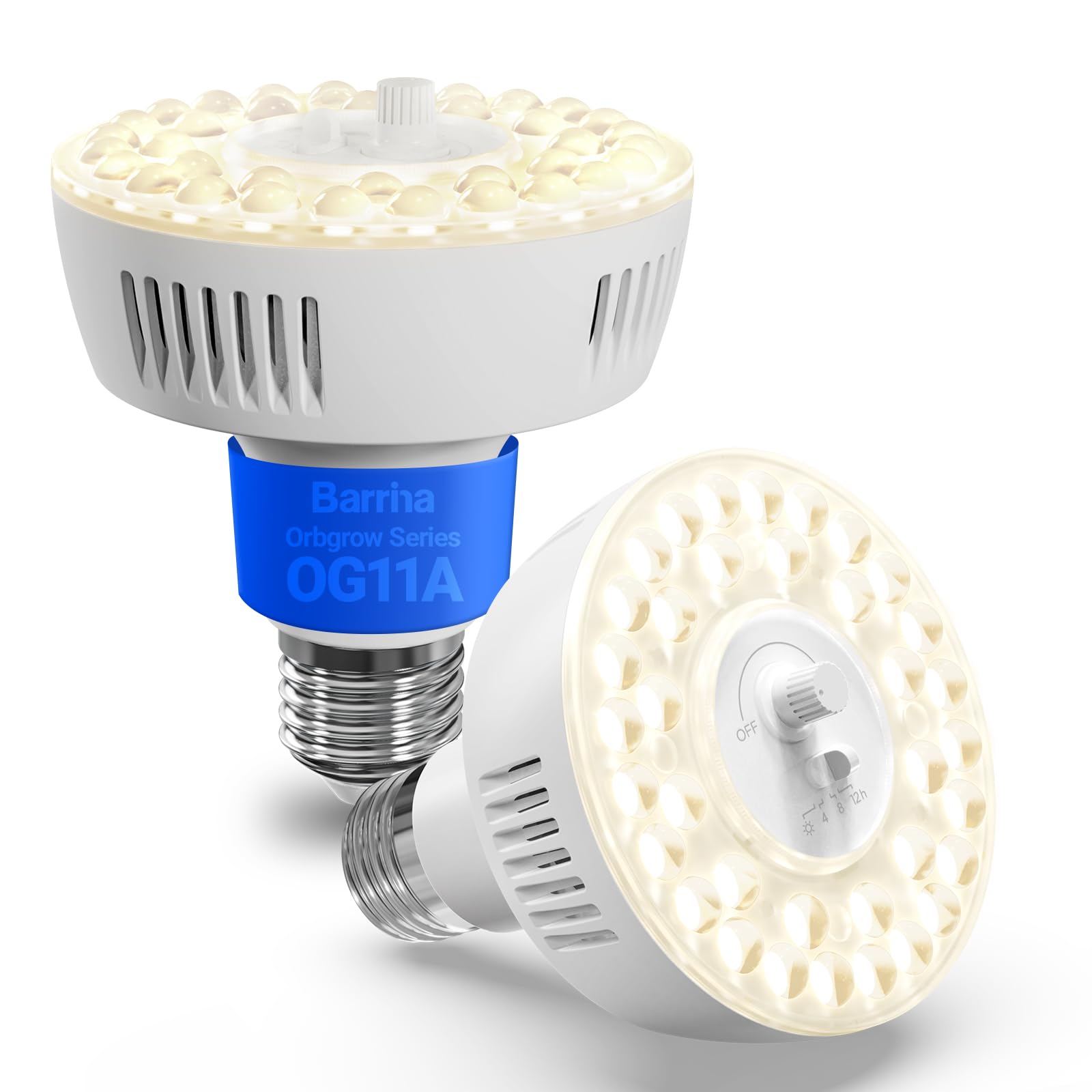Barrina Orbgrow OG11A Grow Light Bulb, 4000K, 22W(2 x 11W), E27, 2 Packs