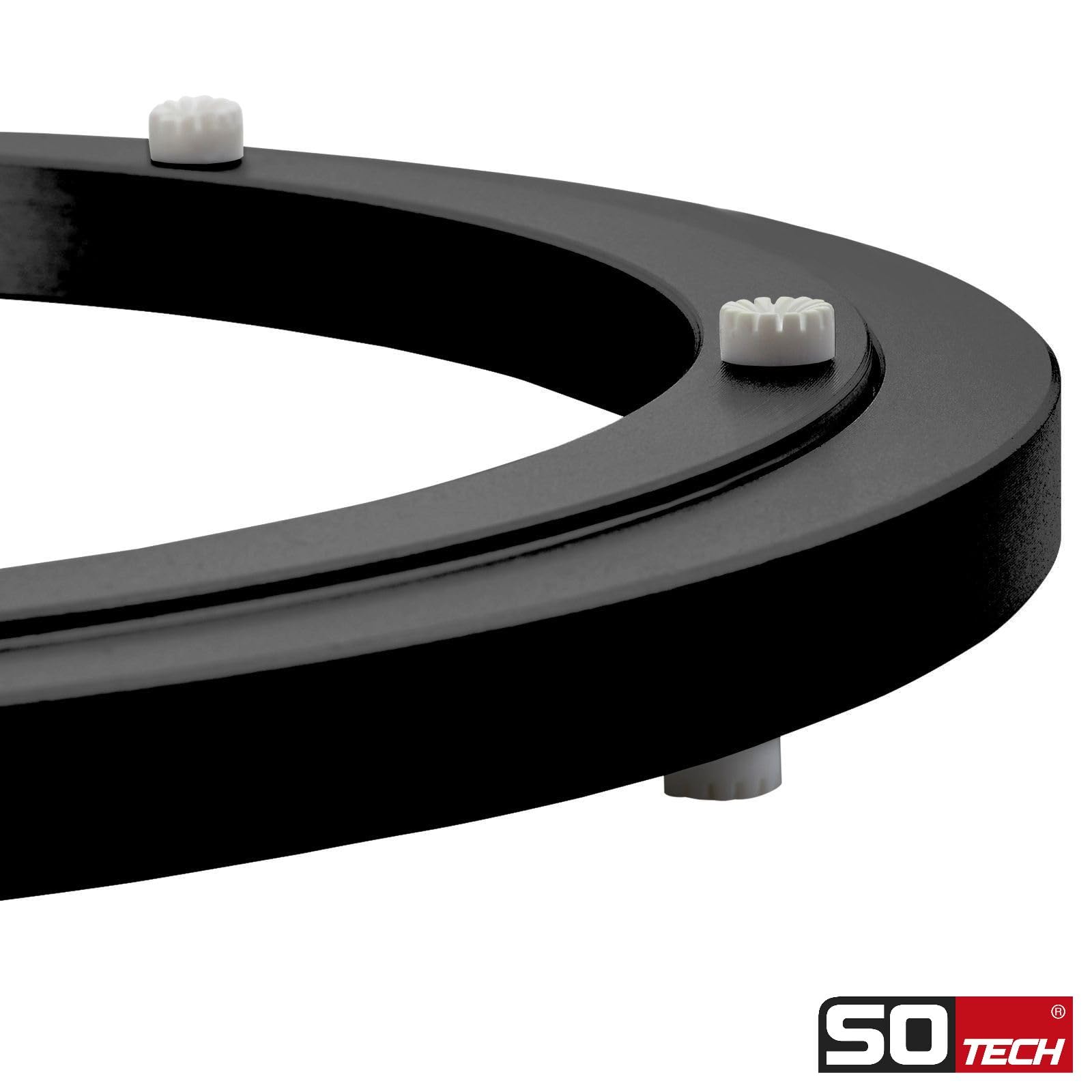 Couronne tournante en aluminium noir Ø 391 mm, charge maximale 100 kg, anneau de rotation robuste, sur roulement à billes, inoxydable Plateau tournant pour table tournante