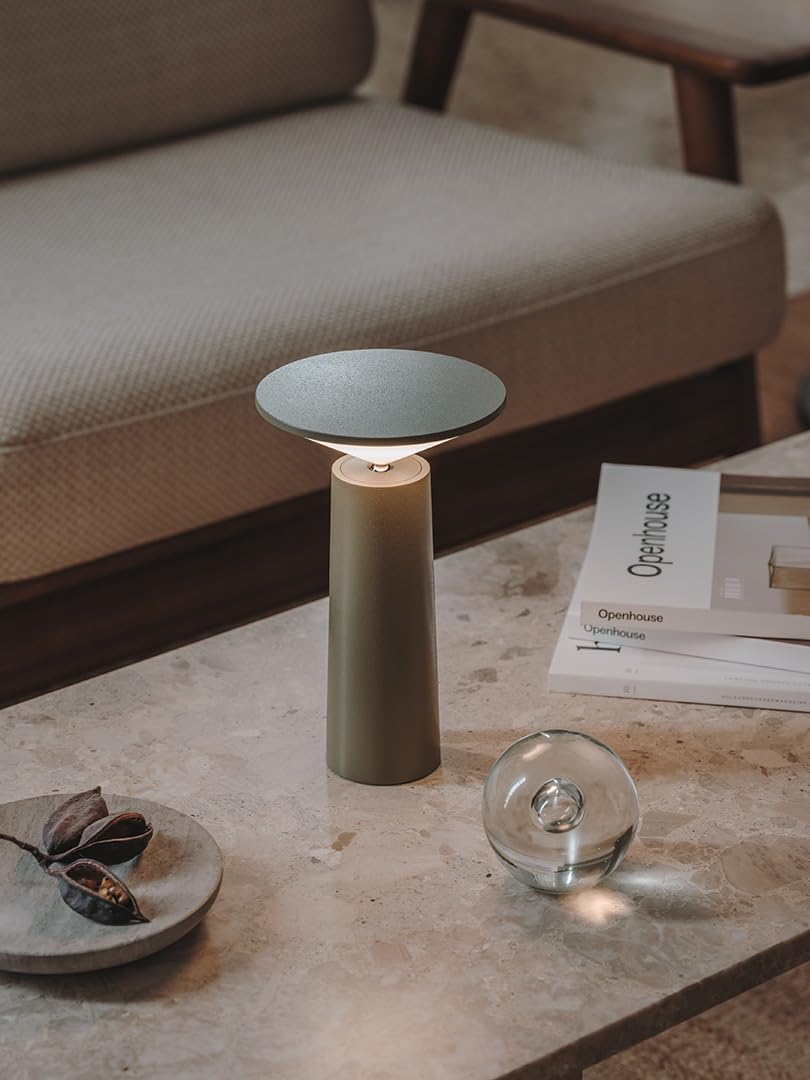 LEDS C4 Lampada da Tavolo Cocktail LED 3W 237lm 2700K Grigio Oliva Lámpara de Mesa Cóctel LED 3W 237lm 2700K Gris Oliva