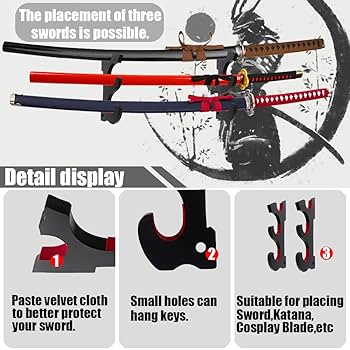 Wall Mounted Katana Stand, 3-layer Saber Stand For Samurai Sword Display Stand, Katana Stand Holder Mount | Fruugo NO