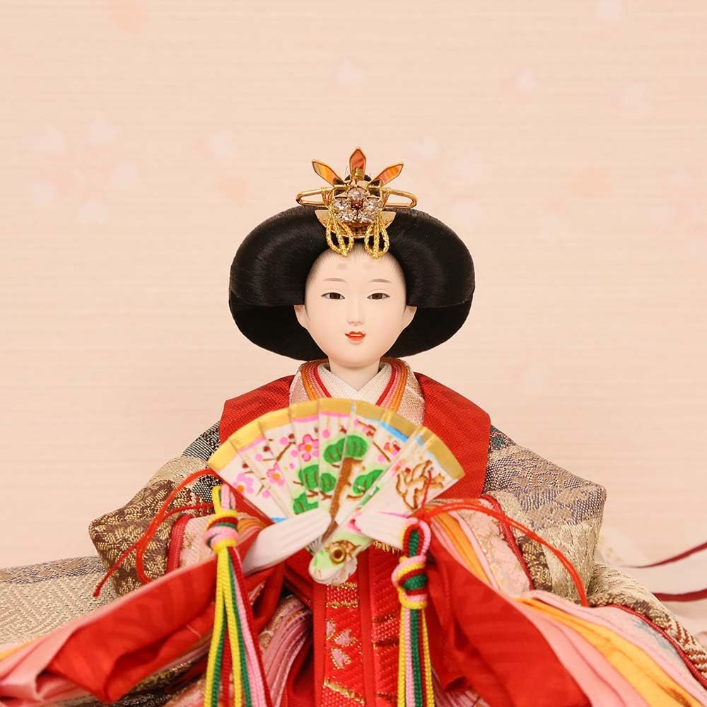 東京久月 雛人形うさぎ付親王飾り収納セット 間口約45×奥行約27×高