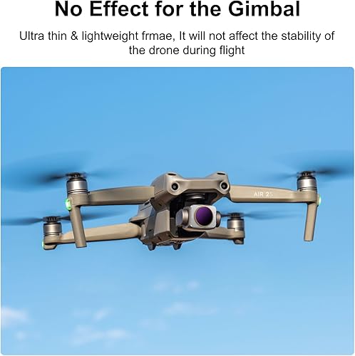 Miniatura 7 de LENSKINS Filtros ND para dron DJI Air 2S, paquete de 4 filtros ND4CPL, ND8CPL, ND16CPL, ND32CPL compatibles con DJI Air 2S, densidad neutra y