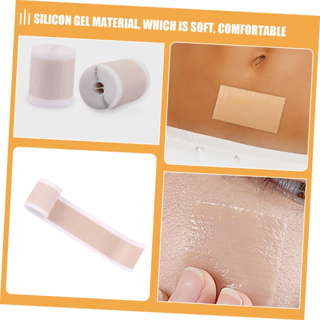 1 Roll Cuttable Silicone Scar Sheets Concealing Skin Imperfections Beige
