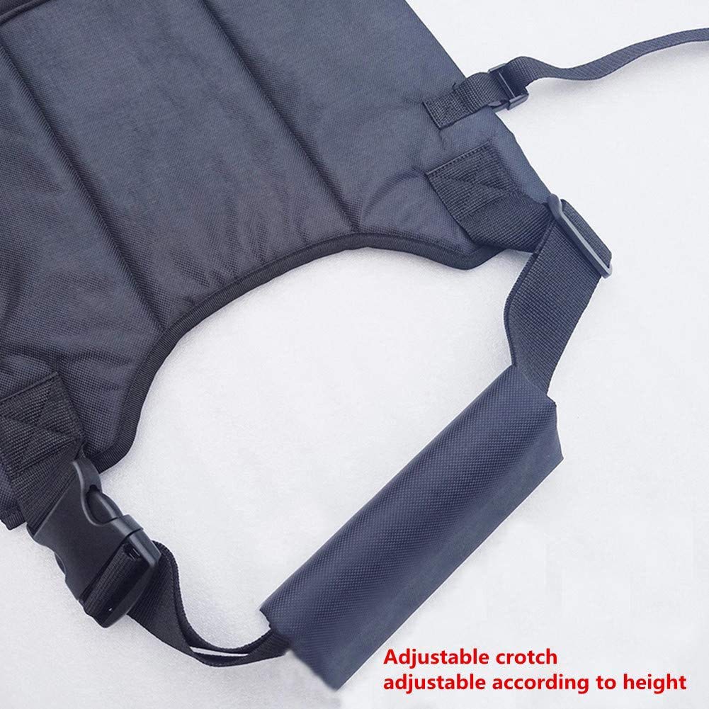 Arnés de Transferencia para elevación de Pacientes, arnés de Transferencia con Chaleco Acolchado, Protege el Pecho y la Espalda, Mediano, Capacidad de 330 LB, Negro