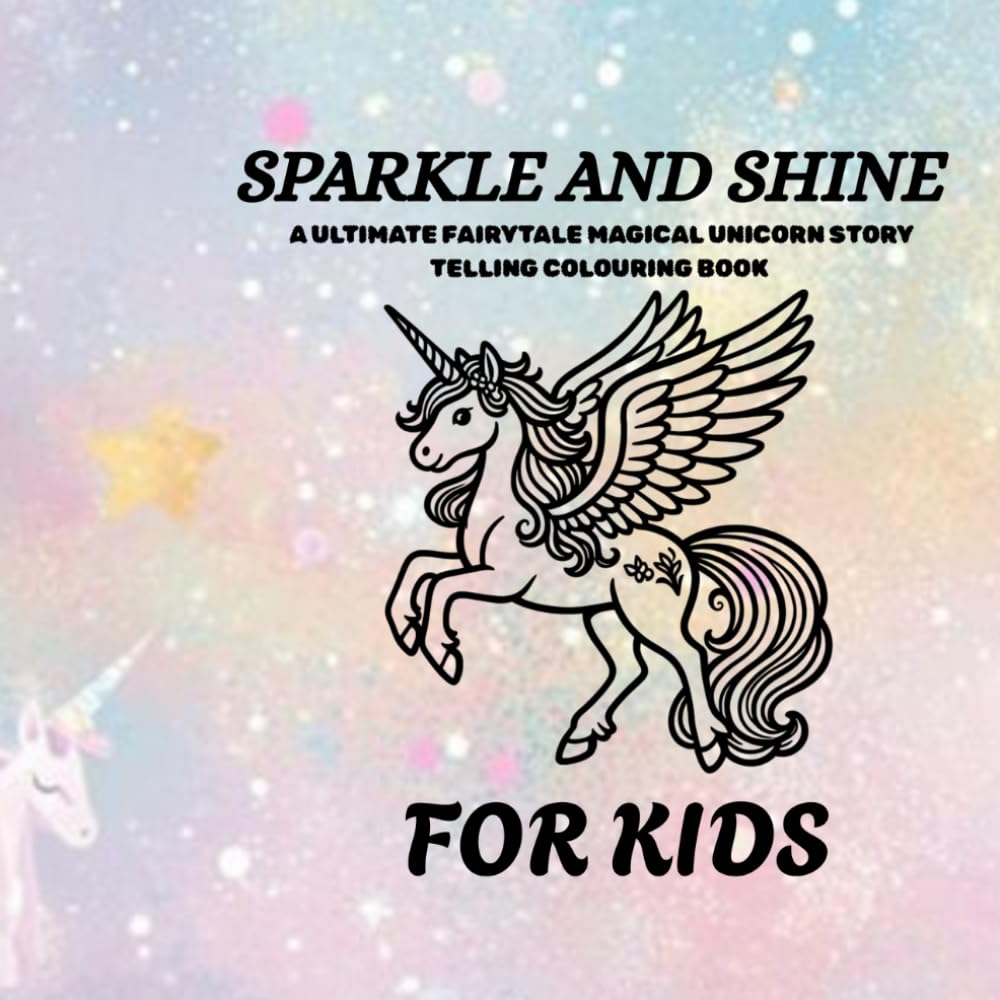SPARKLE AND SHINE: The Ultimate fairytale magical unicorn story telling colouring book