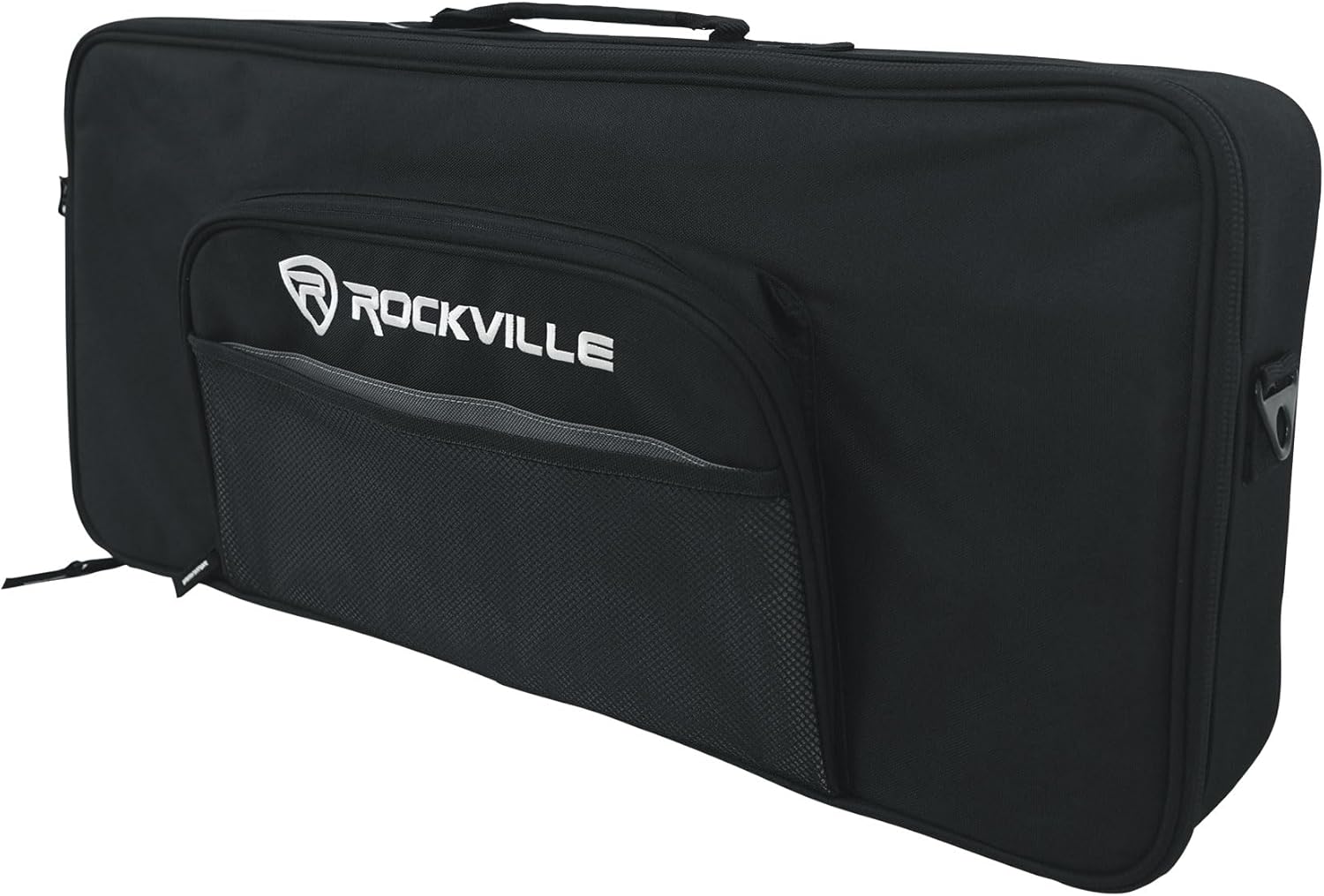 Rockville KBFX2411 Padded 37-Key Keyboard MIDI Controller/Multi FX Pedal Bag, Main Compartment 24” x 11” x 5”, Durable Protection, Adjustable Straps, Multiple Pockets, Perfect for Musicians and DJs
