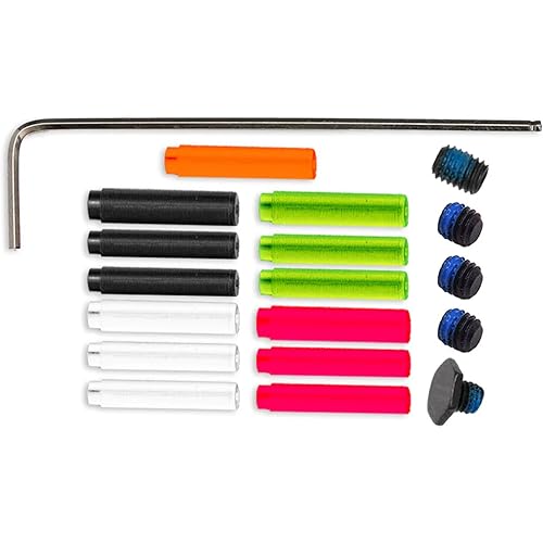 FiberLok TSF Customization Kit | Front & Rear Red, Green, Orange, Black, White, Green Fibers with Screws & Allen Wrench, 8.3mm (P003B)