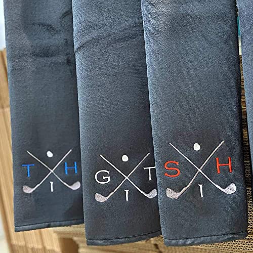 Lifetime Creations Monogrammed Golf Towel: Embroidered Personalized Golf Towel With Initials, Gift For Dad, Groomsmen, Husband, Golfer, Father's Day, Bachelor Party, Golf Outing #TOP4