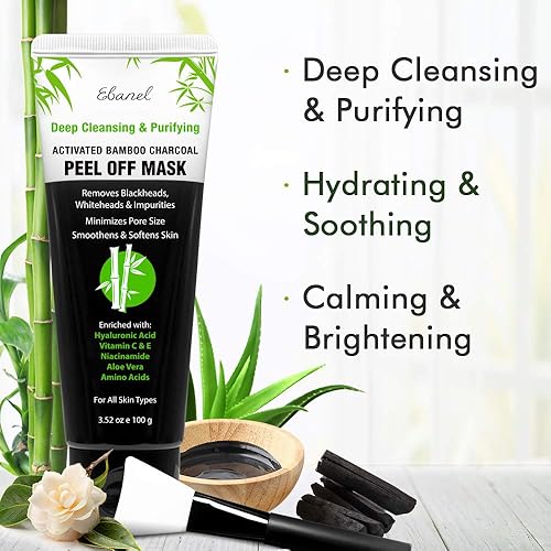 Miniatura 6 de Ebanel - Paquete de 15 mascarillas faciales de colágeno y máscara facial de carbón