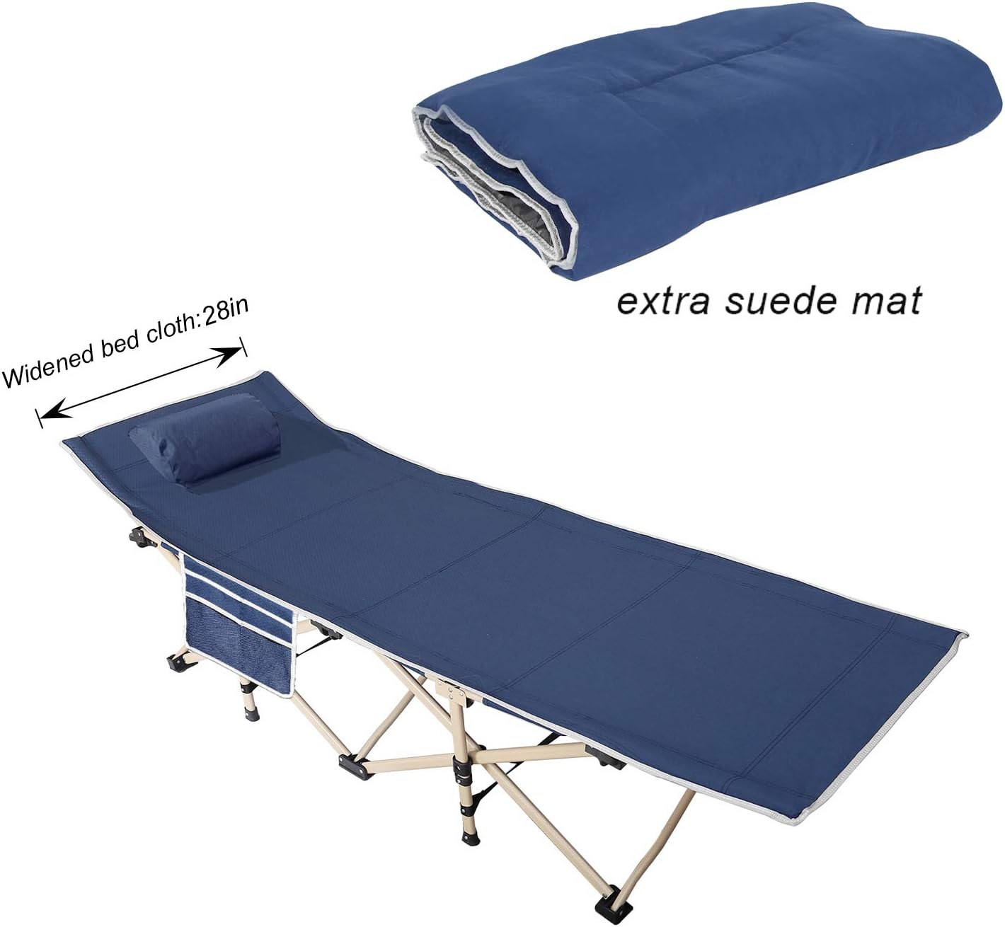sogesfurniture Folding Camping Cot Deluxe Collapsible Single Person