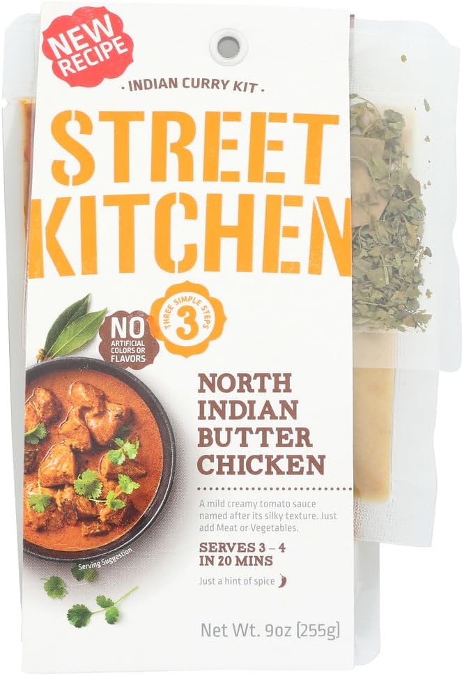 Passage Foods Street Kitchen, Indian Butter Chicken Scratch Kit, 9 oz, Pack of 4