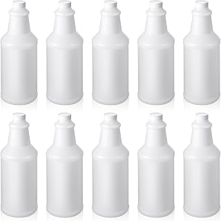Honeydak 10 Pcs Chemical Resistant 32 oz Bottles, Commercial-grade Quality Reusable Plastic Bottle, Hdpe Plastic, Suitable for Home, Garden, Work (Nozzles Not Include)