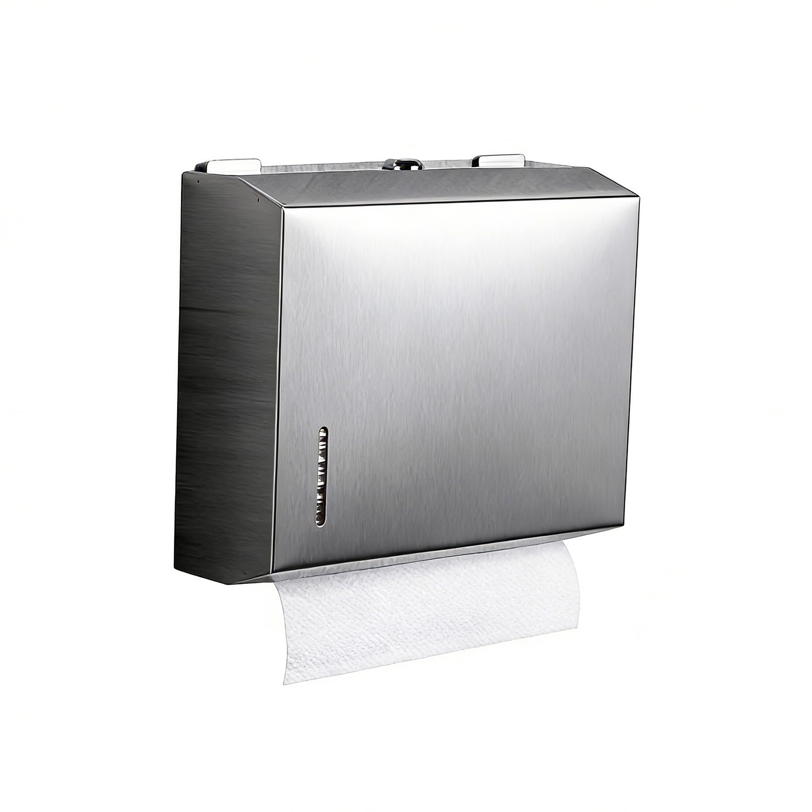 Dispenser Carta Igienica, Porta Carta Igienica Commerciale, Dispenser Carta Asciugamani da Parete, Portacartaigienica Acciaio Inossidabile(Silver,26x8x21cm/10x3x8in)