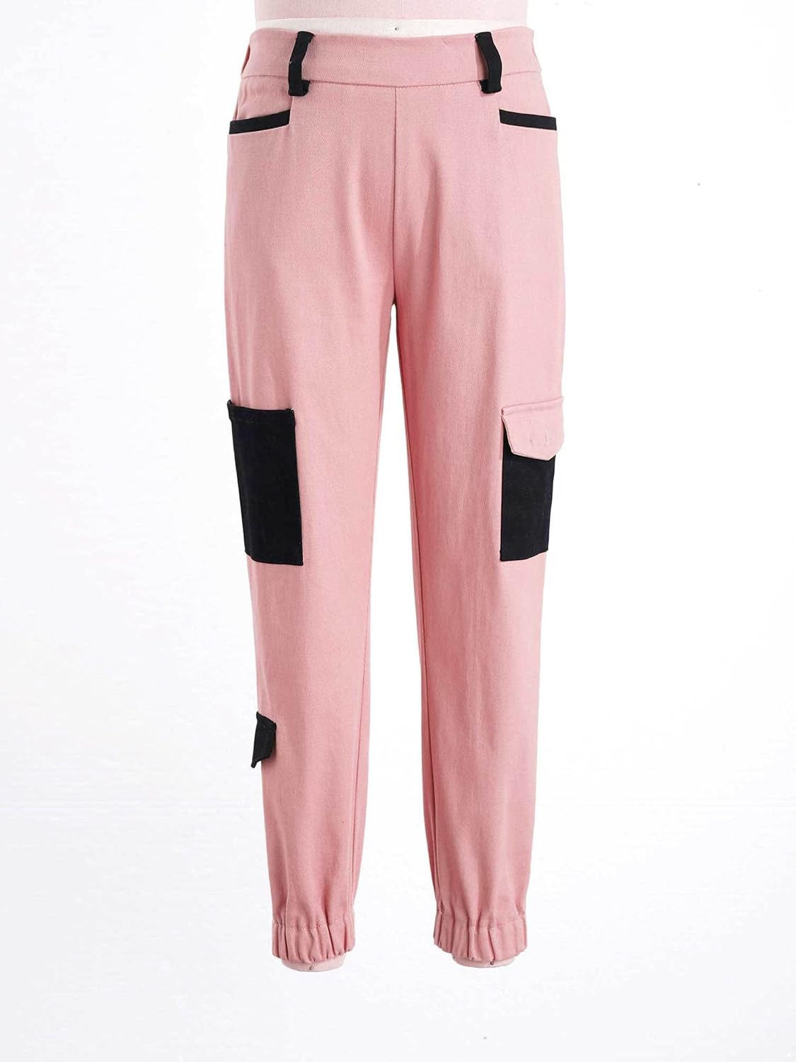 Aislor Girls Jogger Athletic Cargo Pants Sweatpants Street Hip Hop Dance Elastic Cuffed Overalls Trousers with Pockets