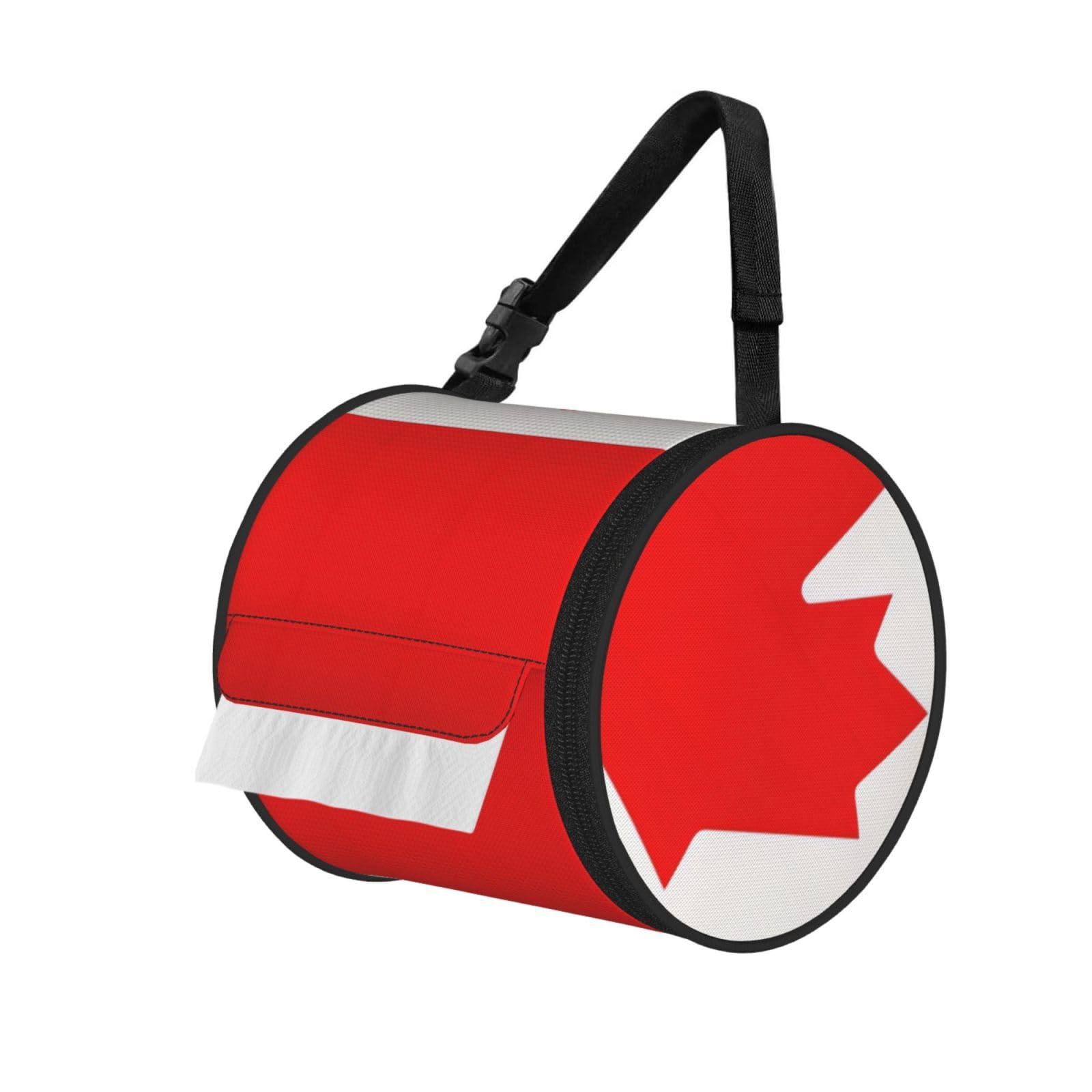Canadian Flag Print Fashion Tissues Organizer Box, Hanging Tissue Holder For Purse Coins For Car Office Daily Outing