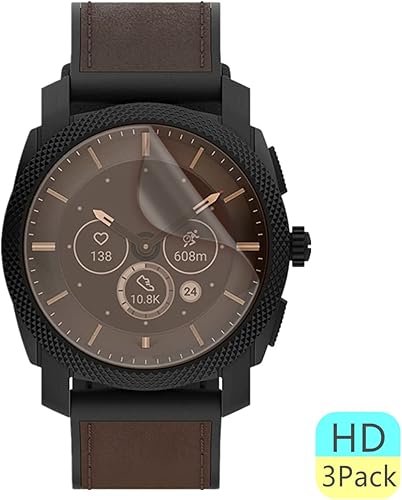 Miniatura 8 de Compatible con Fossil Neutra Gen 6  Machine Gen 6 Hybrid Smart Watch Protector de pantalla flexible antiburbujas HD PET Film