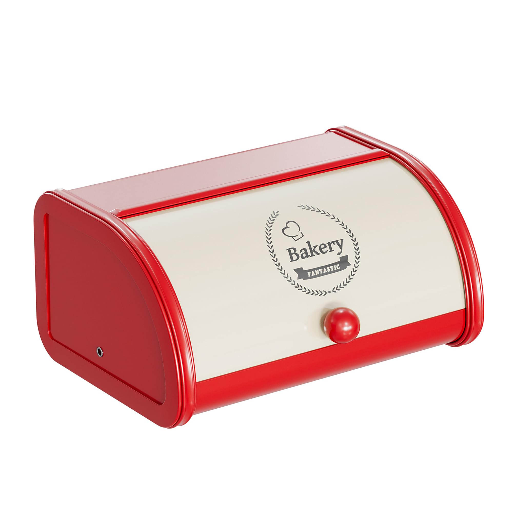 Caja para guardar pan, recipiente para guardar pan, panera de encimera con tapa enrollable, recipiente para alimentos con tapa enrollable, caja para de cocina, 30×25×17 cm