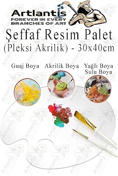 Plexiglass Acrylic Painting Palette 30x40 3mm 1 Piece Oval Palette Plastic Transparent Painting Painting Palette Medium Size Painting Tray