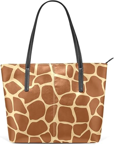 Amazon バララ La Rose ハンドバッグ トートバッグ レディース ブランド 収納 大容量 かわいい キリン 豹柄 ヒョウ柄 Pu革 通勤 通学 丈夫 ファスナー付き ママ かばん 手提げバッグ ビジネスバッグ 入学式 卒業式 ギスト La Rose バララ トート バッグ
