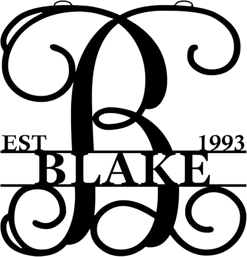 Miniatura 5 de Carta personalizada del monograma del metal, monograma modificado para requisitos particulares de la