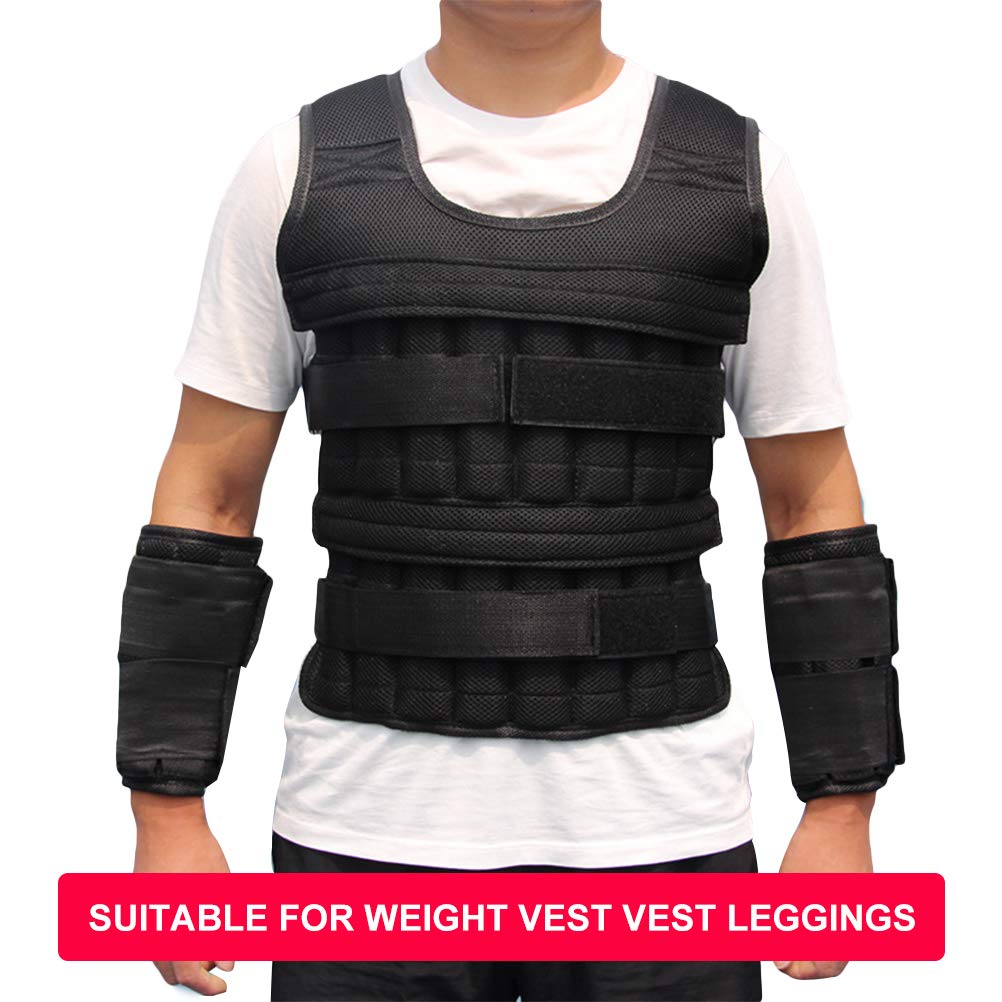 Set 10 Piastre In Acciaio Per Gilet Ponderato - Pesi Per Allenamento, Fitness, Corsa, Spessore 0,6 Cm, 15 X 2,5 Cm