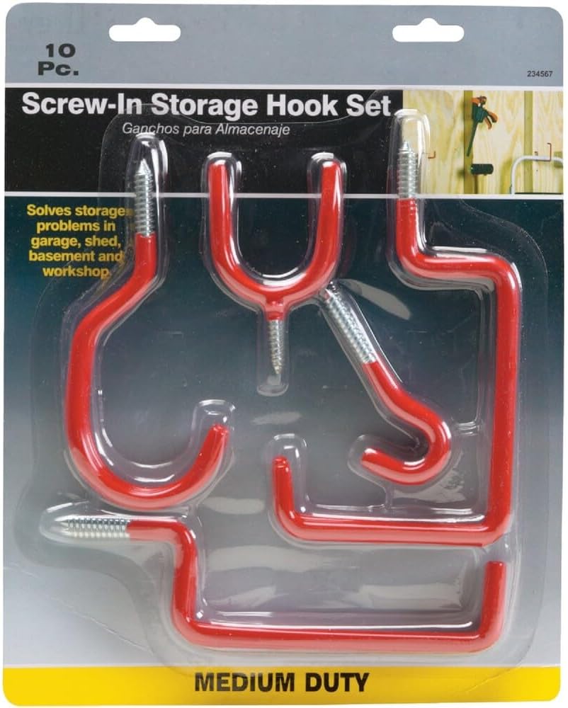 Screw-In Storage Hook Set