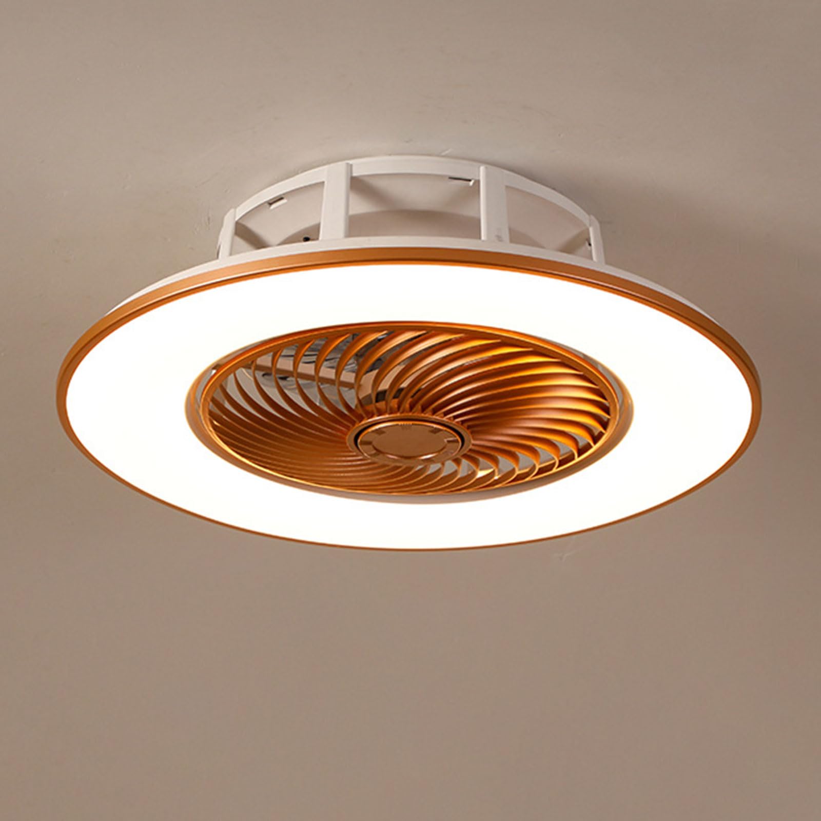 KXEcoLife 48W LED Ceiling Light Fan Lighting Remote 3 Speeds Fans with 22in Modern Indoor Mute for Bedroom Dining Room Living