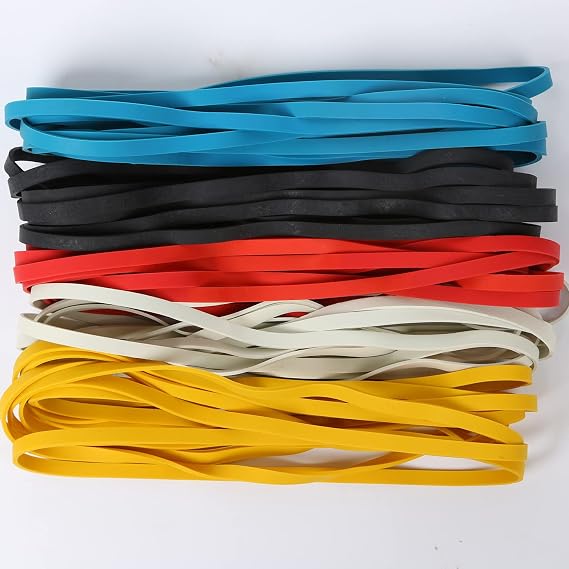 Rubber Bands Multicolor 50Pcs Large 200mm 5 Colors Elastic Bands