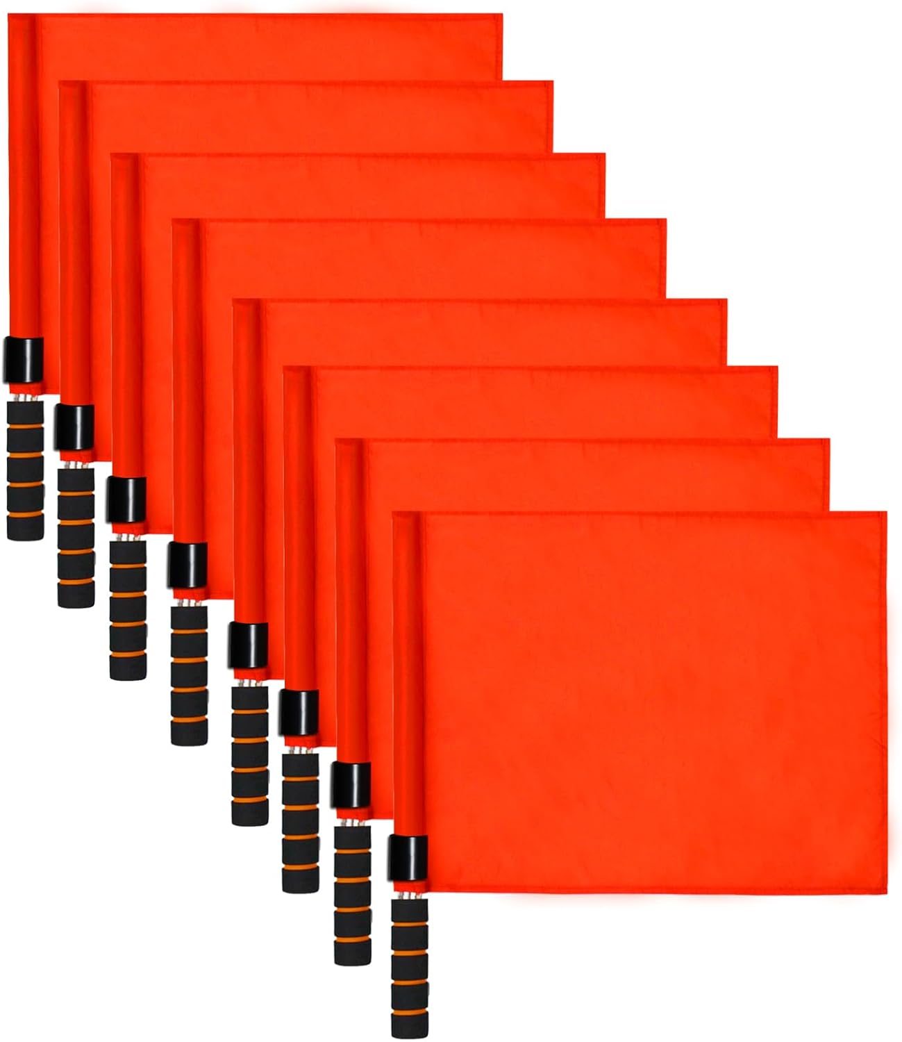 Volleyball Line Judge Flags, 8-Pack Lightweight Referee Flags for Volleyball Games, Schools & Tournaments