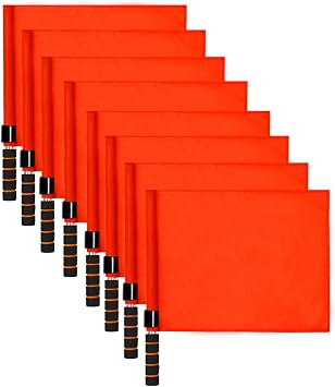 Volleyball Line Judge Flags, 8-Pack Lightweight Referee Flags for Volleyball Games, Schools & Tournaments