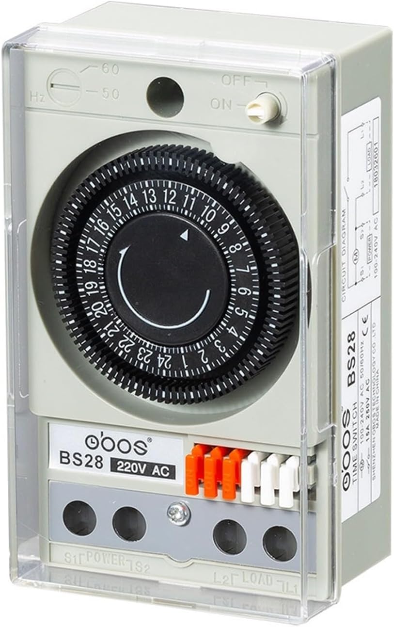 110V~240V Mechanical Type 24 Hour Timer with 48 Times on/Off per Day min time Interval 30 min