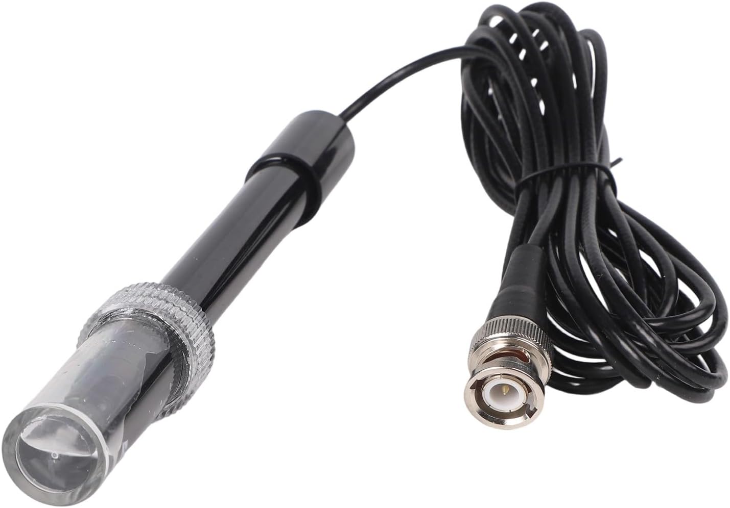 pH Electrode Probe 0–14 Range with BNC Connector, 155 x 25 mm Sensor Tip, 2.95 m Cable, for pH Meters and Controllers – Lab, Aquarium, Hydroponics, Pool & RO Systems