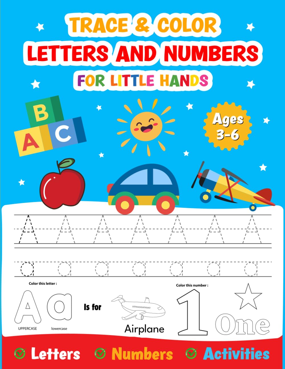 Trace and Color Letters and Numbers for Little Hands: For Kids 3-6 Years Old