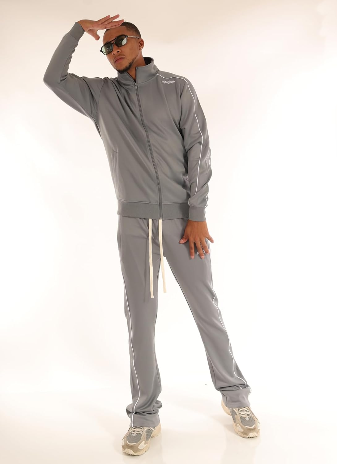 SCREENSHOT Mens Hip Hop Premium Slim Fit Comfort Track Jacket - Athletic Fitness Fashion Urban Lifestyle Streetwear Top - Image 5